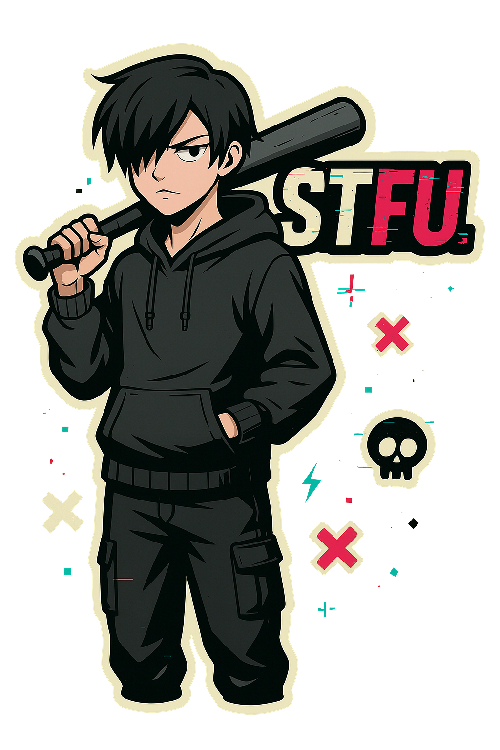 STFU- Boy Sticker