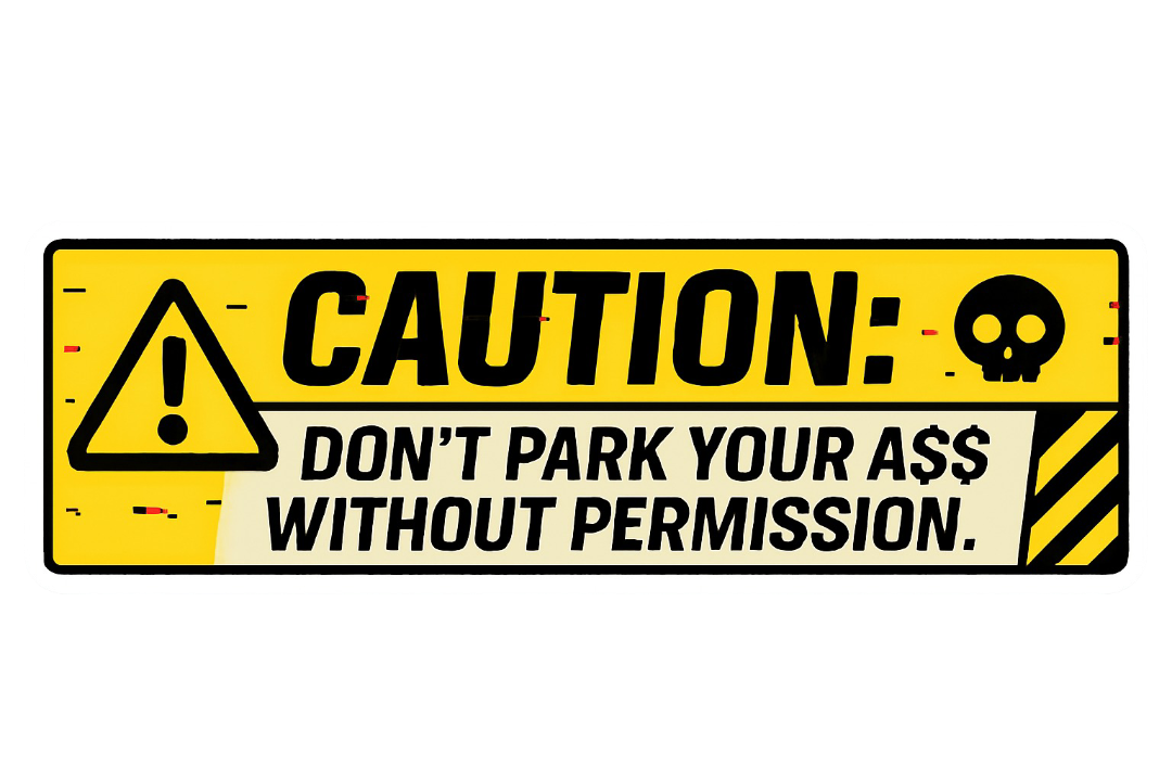 Caution- Bike Sticker