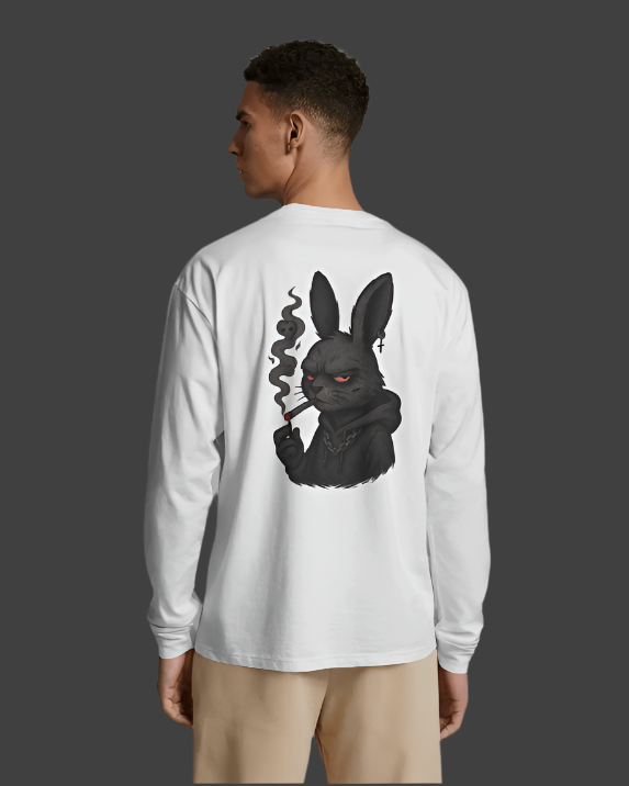 SMOKED — Silent Bunny Tee (Oversized Unisex Drop)