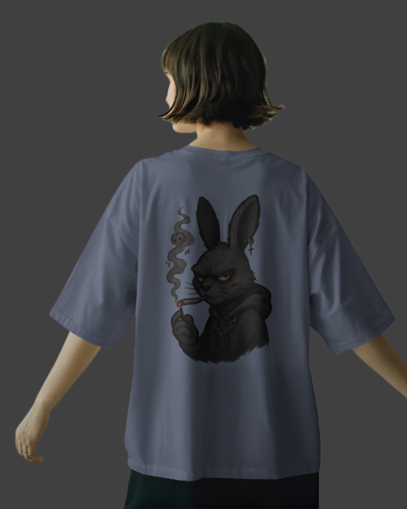 SMOKED — Silent Bunny Tee (Oversized Unisex Drop)