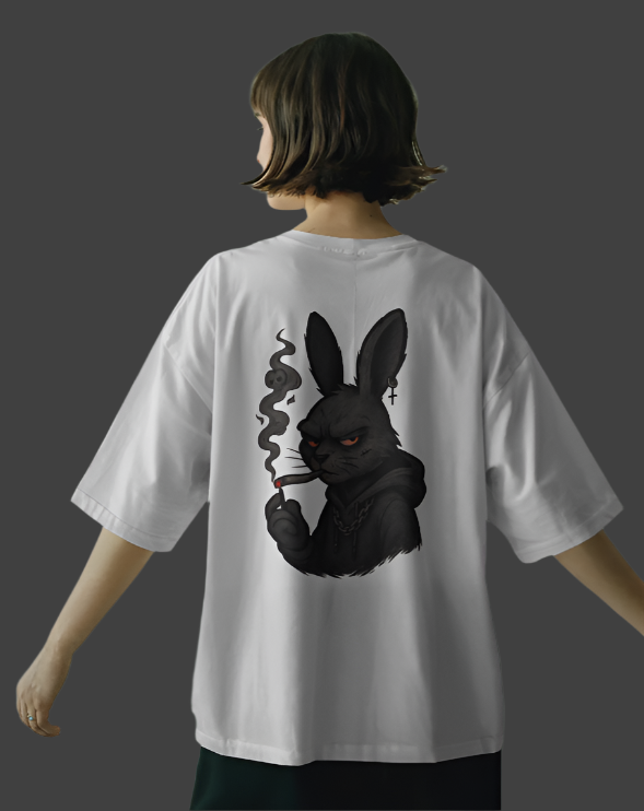 SMOKED — Silent Bunny Tee (Oversized Unisex Drop)